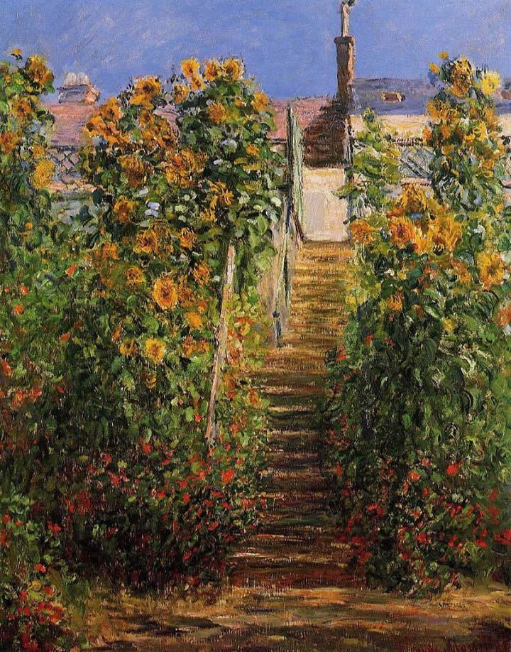 Claude Monet The Steps at Vetheuil
